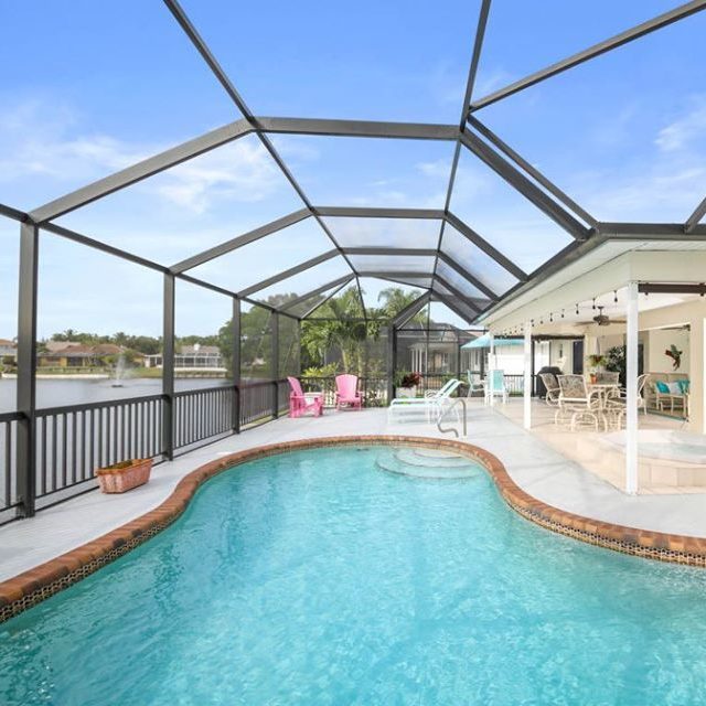 screened in pool